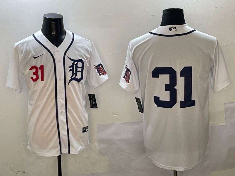 Men Detroit Tigers #31 No Name White Game 2025 Nike MLB Jersey style 3->detroit tigers->MLB Jersey